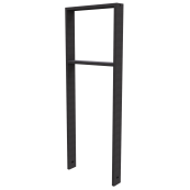 Lean-on hoop made of steel tube | Square tube, 80 x 20 mm | with cross bar | total width: 450 mm | hot-dip galvanized and coated DB 703